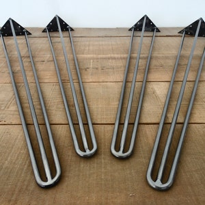 3-Rod Hairpin Table Legs – 28” Height | 10mm Steel Rod | Custom Dining or Desk Base | Industrial Modern – Set of 4 by BALASAGUN