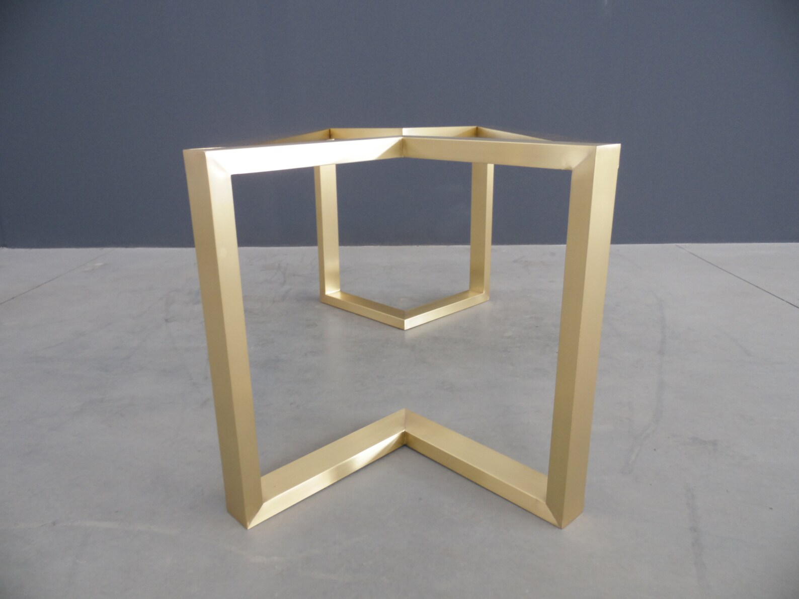 Metal Table Base 28 H X 28 W X 72 L Bracket Dining Etsy