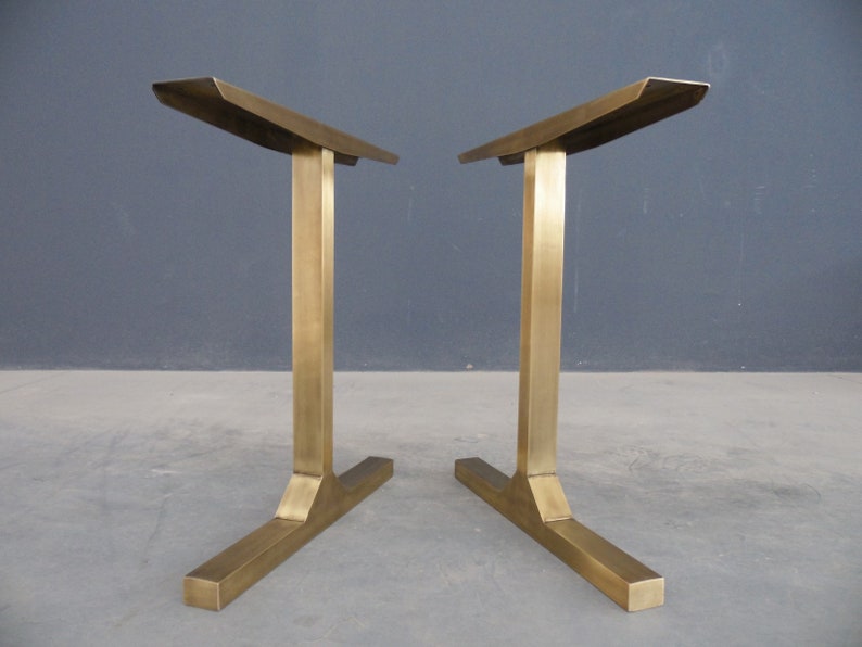 Modern Vintage Custom Brass Table Legs 28 BESIK Gold Etsy
