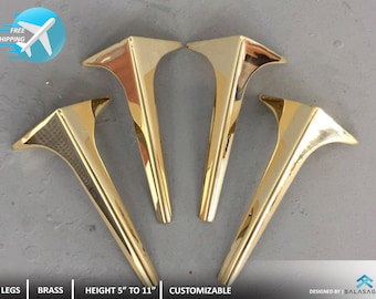 Brass Legs For Furniture , Cabinet Legs, Sofa Legs For Modern Living Rooms -Wings Table Legs