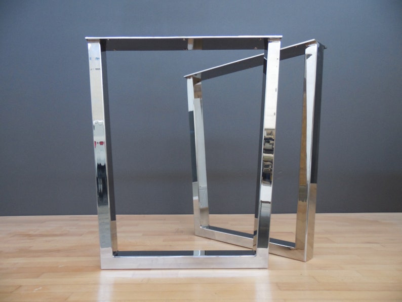Modern Stainless Steel Dining Table Legs 28'' Etsy
