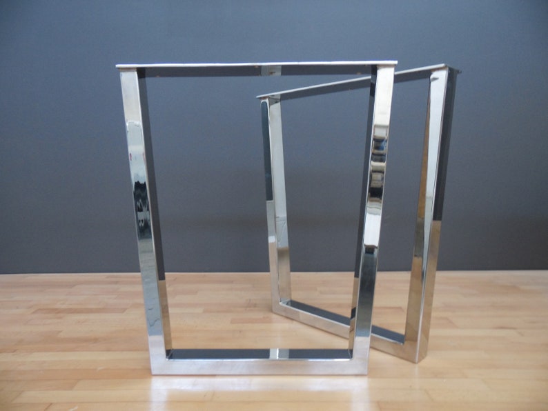 Modern Stainless Steel Dining Table Legs 28'' Etsy