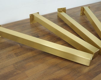 Brass Table Legs, 28" Post Table Legs,Brass, Height 26" - 30" Set(4)