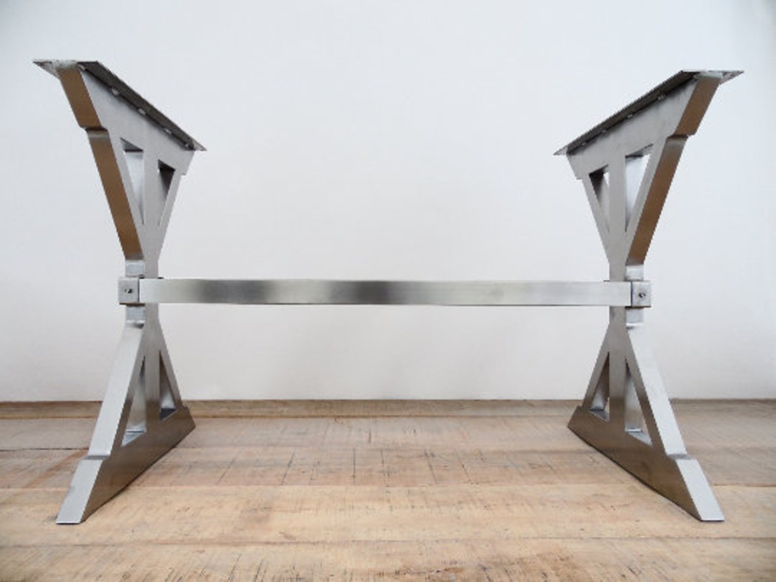 Industrial Trestle Metal Table Legs steel Farmhouse Table Etsy