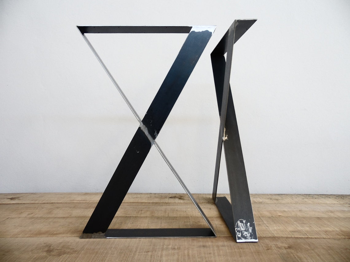 Metal Table Legs Counter Height Table Legs Iron Wide Flat Etsy