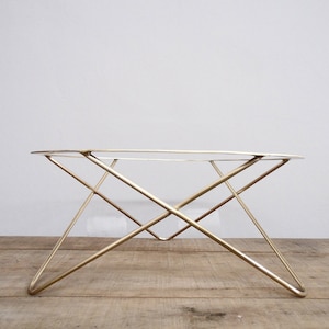 Brass Gold Coffee Table Base | 16" Height Luxury Table Legs | High-End Interior Accent | Made to Order| ORGU called by Balasagun