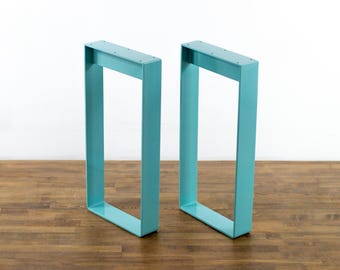 Bar High Flat Steel Table Legs, H 40" x W 14", Table Legs for Pub Tables , Height  36" To 40" Set(2)