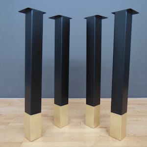 Steel&Brass Dining Table Legs | Modern FURNITURE LEGS | CUSTOMIZABLE Desk Table Legs | Set ( 4)