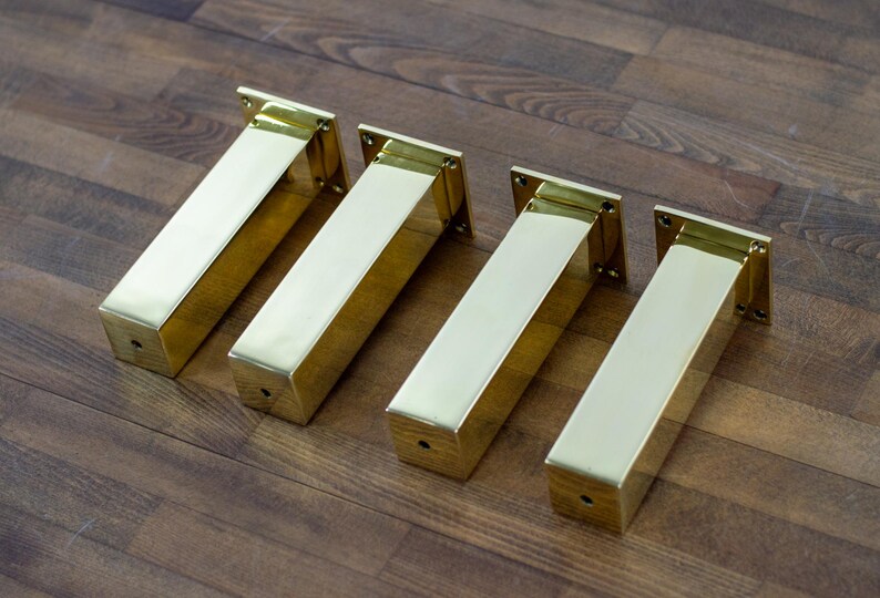 BRASS Sofa Legs | Furniture Legs | COFFEE Table Legs, Height 16”-20” Set(4) | Vanity | Dressers | MINUS by Balasagun image 2