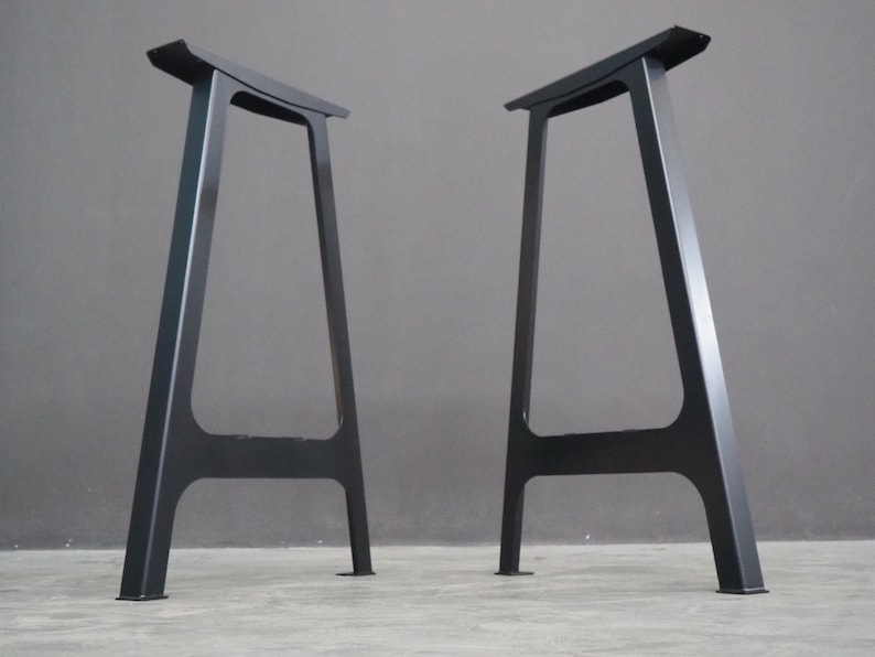 Flat Steel Bar Table Legs , Bar Height A-Frame Table Legs, Height 36" - 40" Set(2) image 1