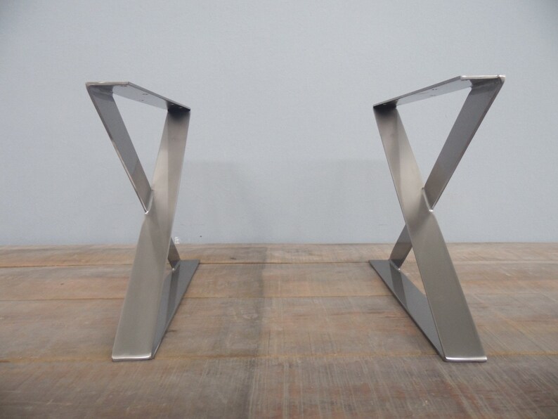 Coffee Table Legs 16 Xframe Flat Stainless Table Etsy