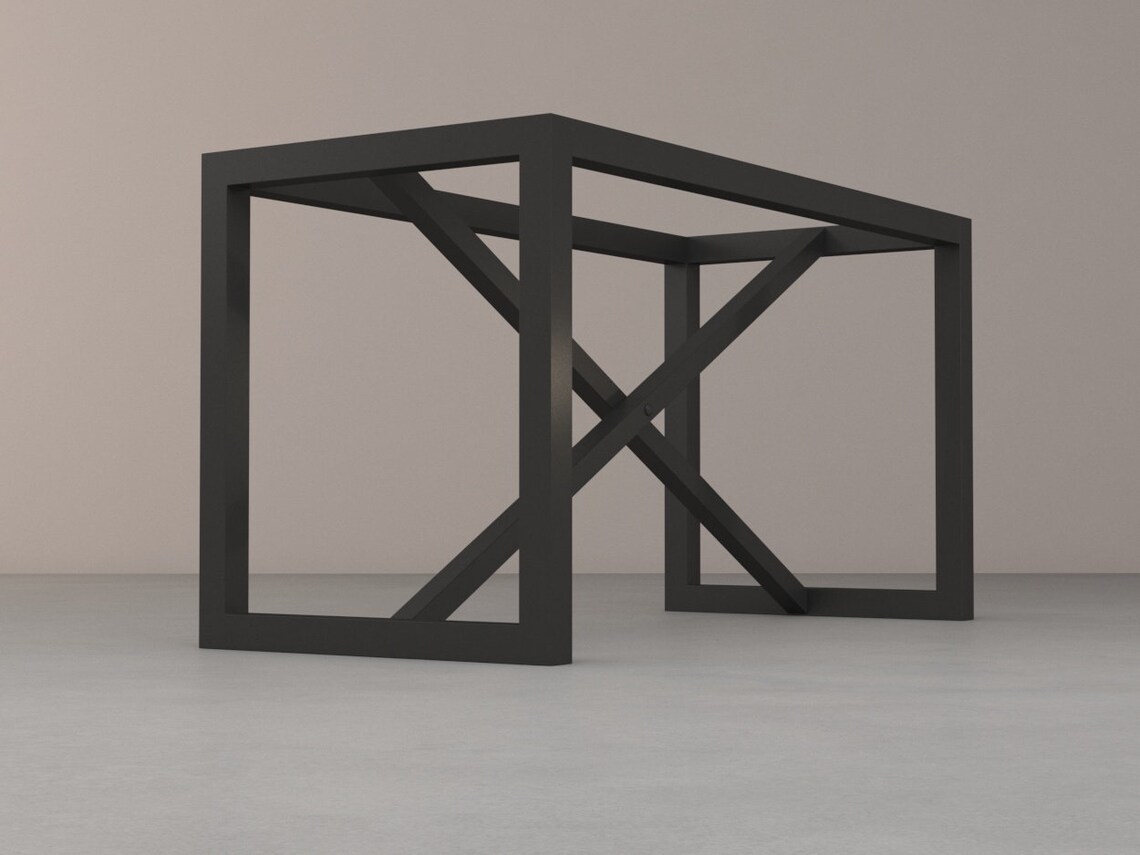 Metal Rustic Dining Table Base 28h X 24w X Etsy