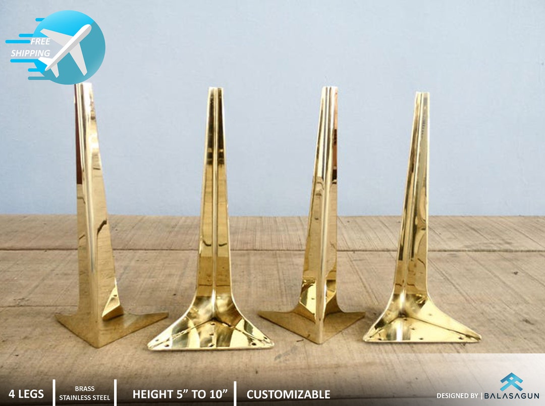 Retro messing meubelpoten, kastpoten met vleugels Bankpoten