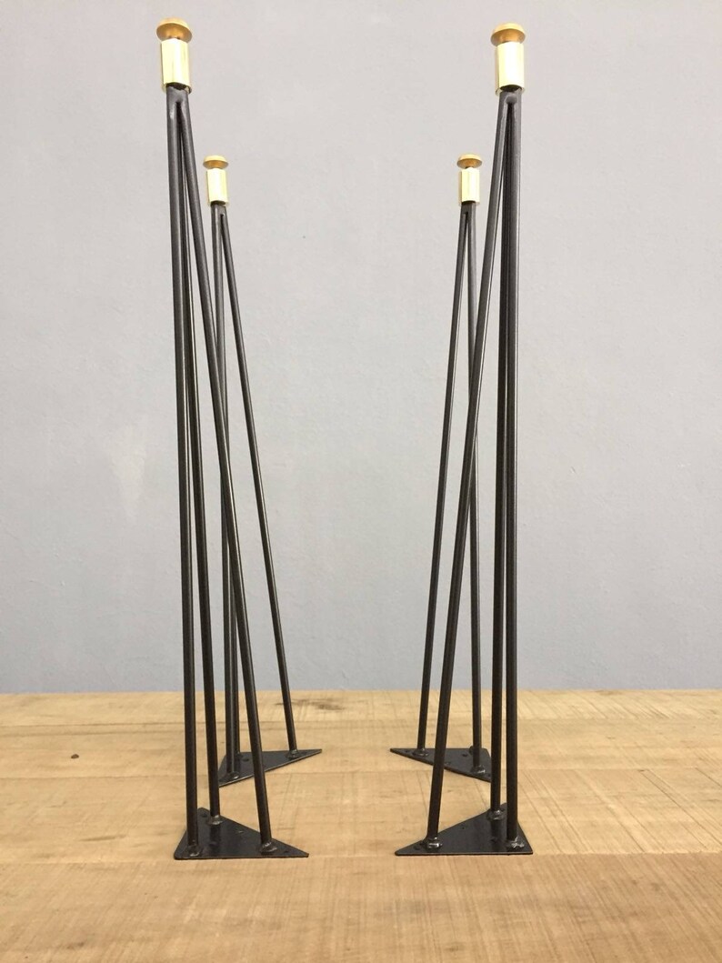 Hairpin Table Legs 28 3PINGold Table Legs Height Etsy