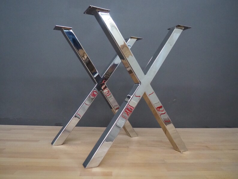 Modern Stainless Steel 28 X Frame Dining Table Legs Base Etsy