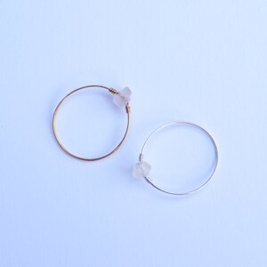Dainty Rose Quartz Ring with Silver/Gold Plated or 925 Sterling Silver Wire image 3