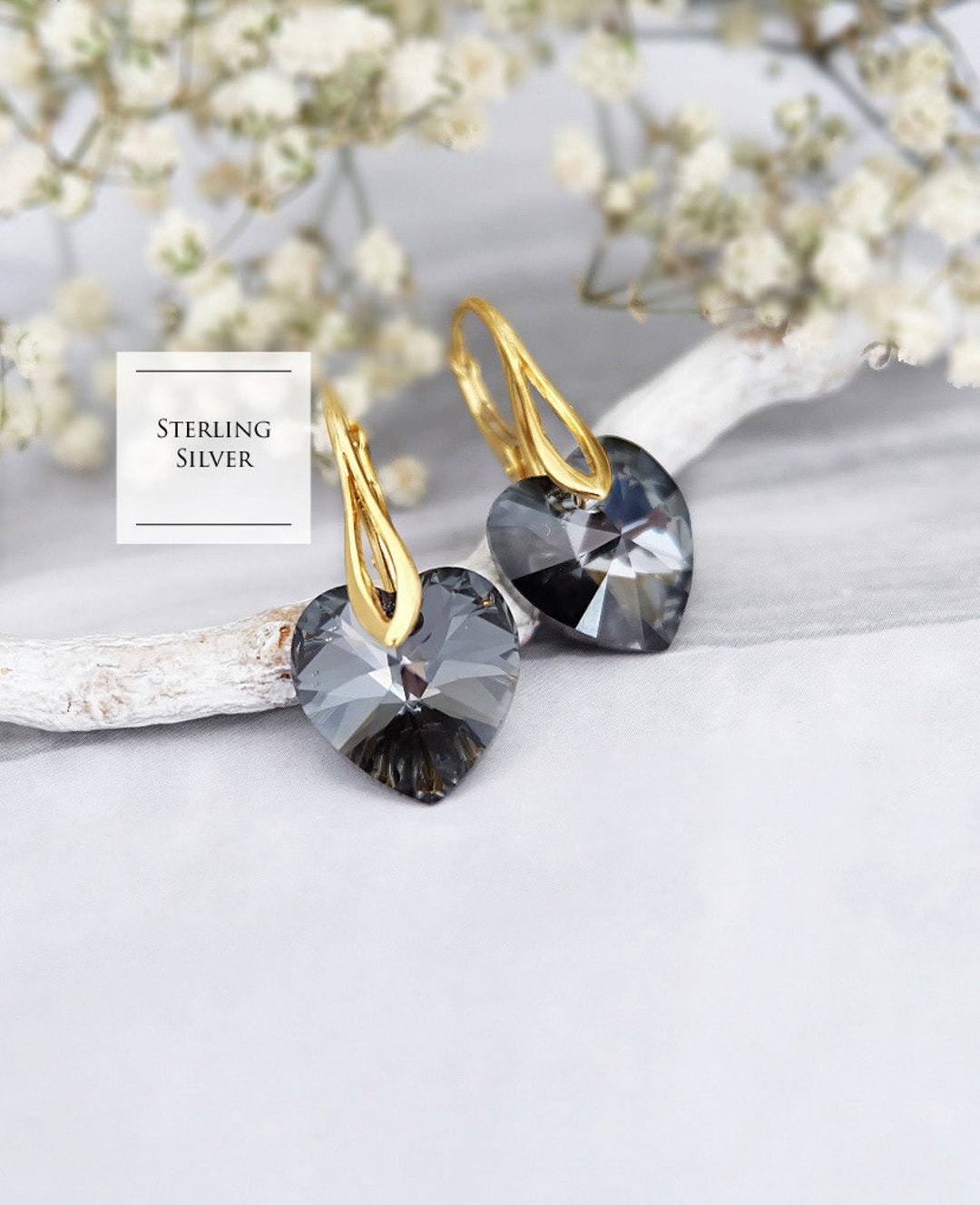 ★ROSEMONT★ Silver Heart Earrings Necklace Set RC24B16E SET Amazon.com: jewelry sets for women Bridal Jewelry Set Heart
