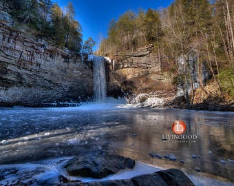 Chattanooga Landscape Photography - Foster Falls Waterfall frozen