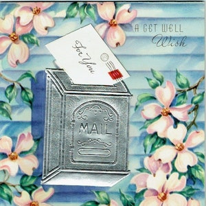Vintage 1940er Jahre "A Get Well Wish" unben. Grußkarte