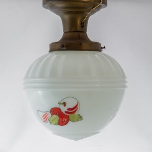 Art Deco Flush Mount Ceiling Light Vintage Rewired Brass Kitchen Farmhouse Fixture