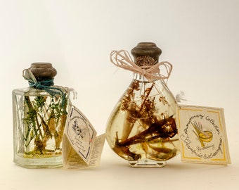 Paar Vintage 2.5 fl. oz. Aromatherapie Badeöle - Lemongrass Grapefruit und Lavendel Salbei