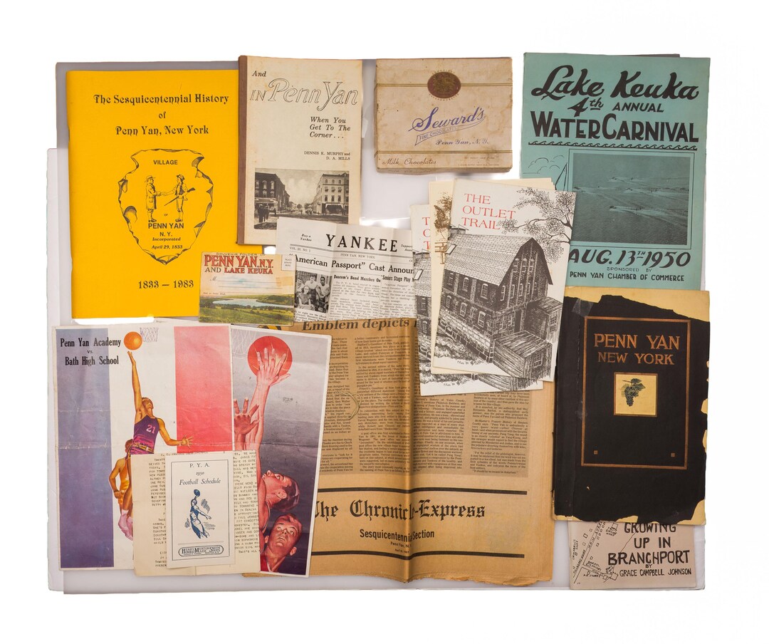 Vintage Ephemera: Penn Yan, Yates County, New York, 12 Different ...