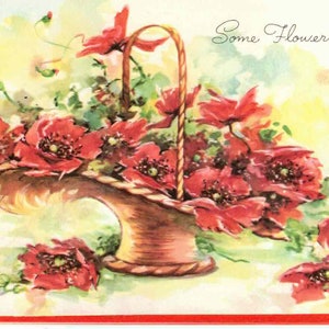 vintage, Unused 1940s Get Well Greeting Card, The Clover, A Keepsake Greeting, Made in USA
