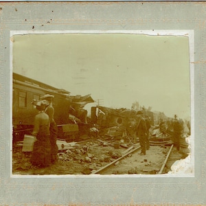 Real Photograph of Sodus Point, Newark Northern Central Train Wreck, 1901