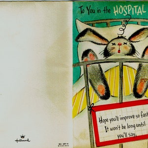 Vintage des années 1950 obtenir bien carte, «Hallmark», humoristique