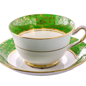 Staffordshire House Bone China Tea Cup and Saucer, Vintage