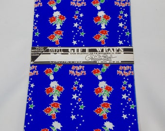 Vintage 1930s Rhyll Wrapping Paper:  4 Sheets  of  30” X 20” Christmas “Best Wishes”  Styled for Woolworth; Water, Rub Resistant Poinsettia
