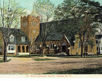 Kościół Episkopalny z lat 1900., Newark, hrabstwo Wayne, Nowy Jork, pocztówki