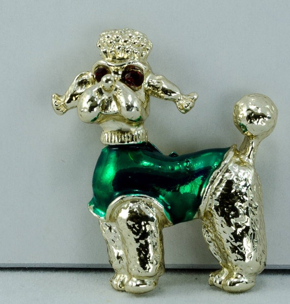 Gerrys Brooch Pin Poodle Standard Miniature Goldt… - image 1