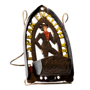 Cast Iron Matchstick Safe Holder Striker, Vintage, Handpainted