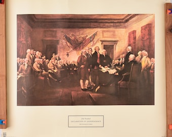 Set aus 4 Staublithographien der New York Graphic Society: John Trumbull, Emanuel Leute, A.M. Willard