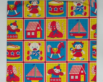 Vintage 1970's Wrapping Paper:  Sheet of  30” X 20” Child's Children's Paper Unused
