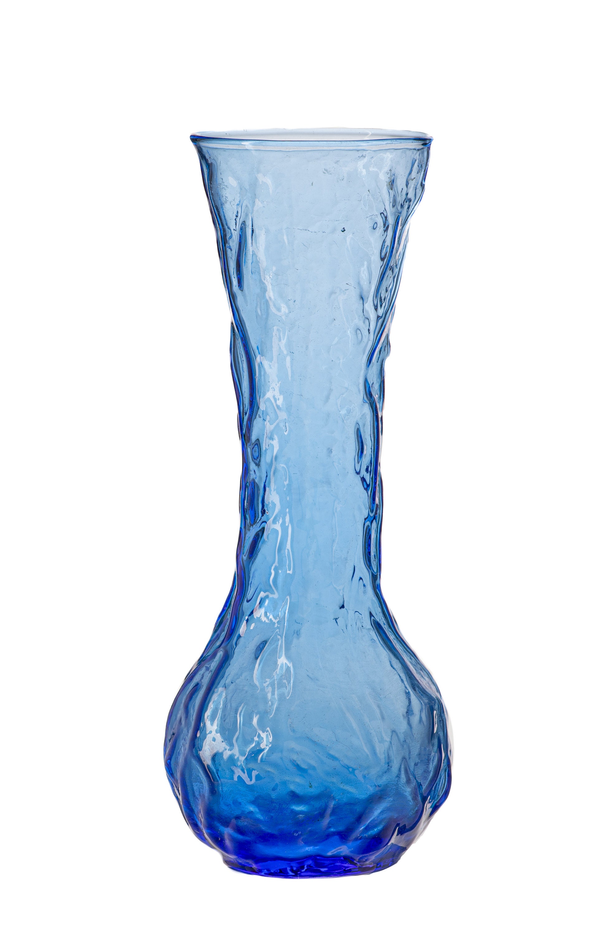 ブルーガラス花瓶、ヴィンテージ 7.25インチ - Etsy 日本