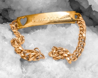 Bransoletka Vintage Cassandra Snake Chain o długości 7 cali w kolorze złota ze specjalnym zapięciem M Mark