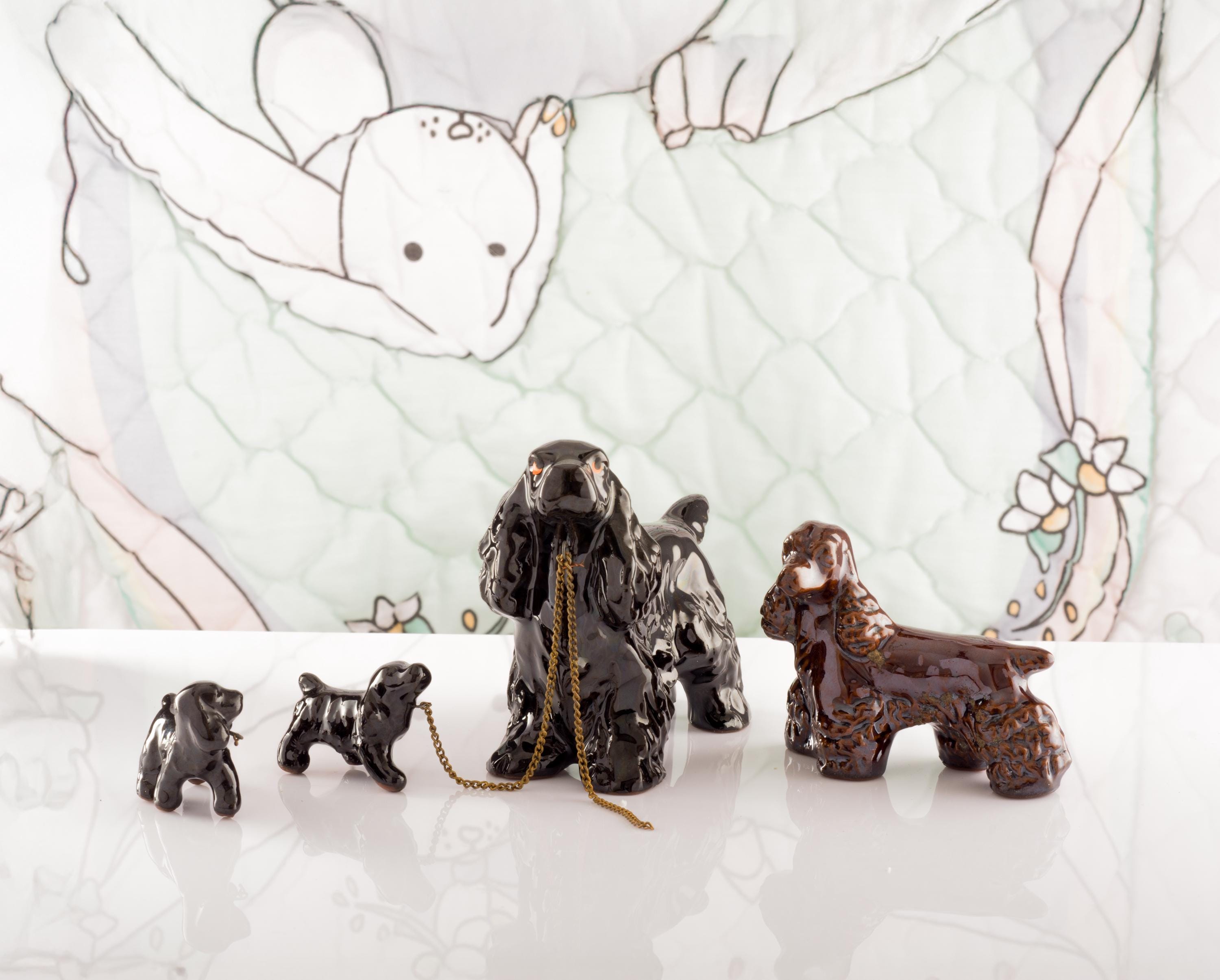 Chocolate Cocker Spaniel Figurine - Etsy