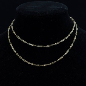 Vintage Sterling Silber 24 &quot;x 1/8&quot;, Gourmette oder Bordstein Kette, 0,925, 5,2 g, IBB