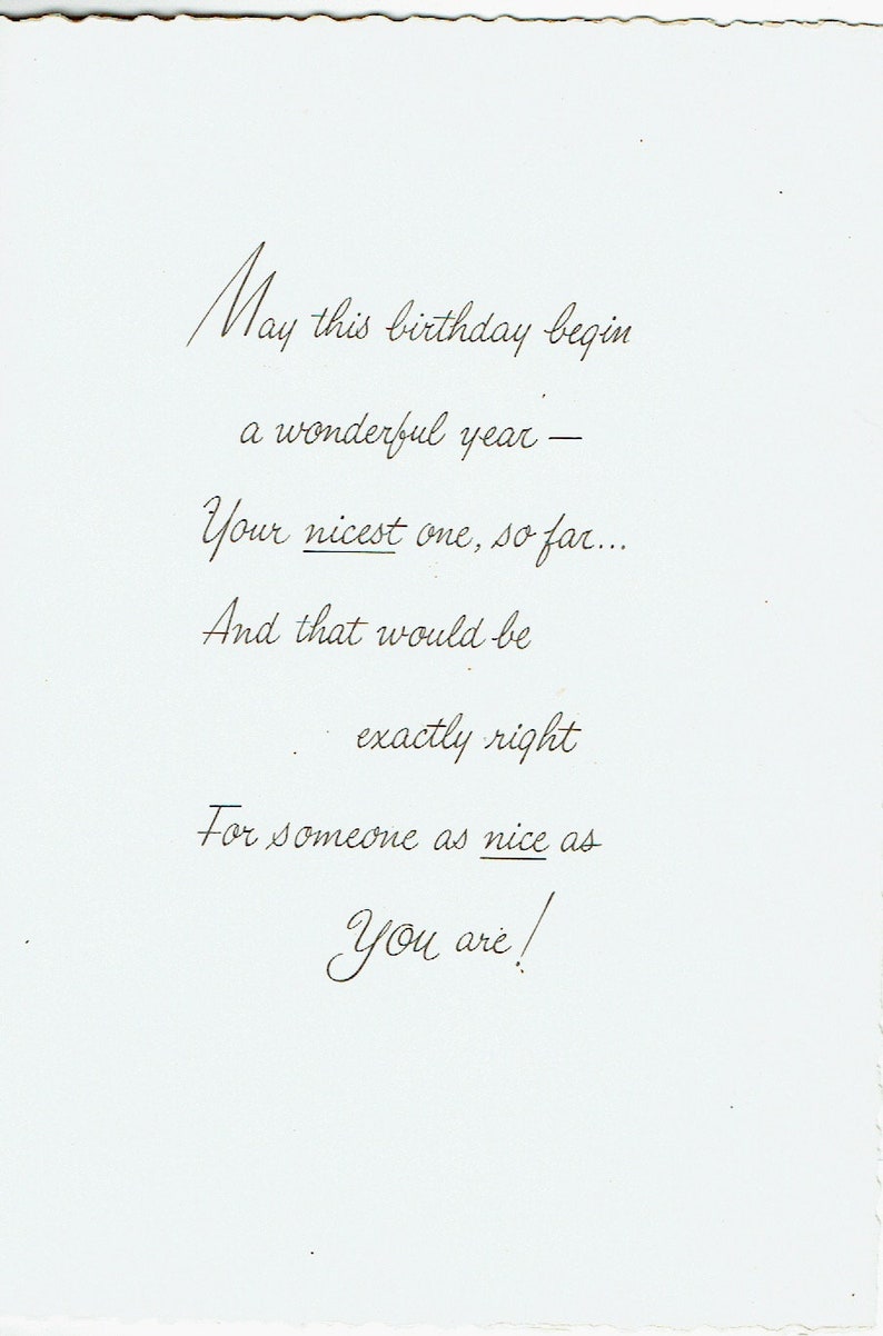 1950s Vintage Birthday Card Truly Beautiful Assortment