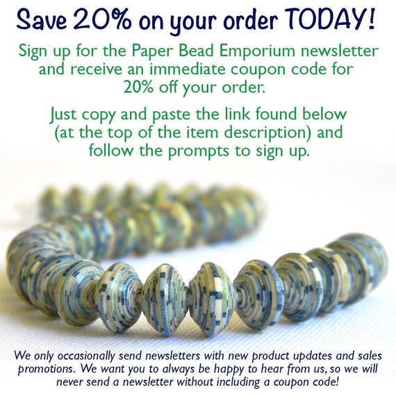 Paper bead supplies sale