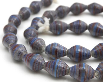 Handmade Paper Beads | Hand Painted Beads | Upcycled Beads | Recycled Beads | Fair Trade Beads |  Lot of 32 | #P123