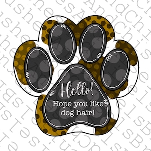 Dog Paw Door Hanger Template, Paw Door Hanger Template