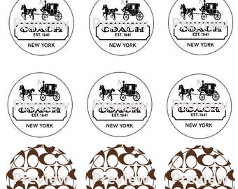 Coach Edible Image Cupcake Toppers