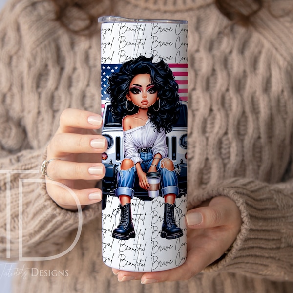 Be Brave Off-Road Tumbler Wrap 20 oz, Motivational, PNG Digital, American Off Road, 4X4, Off Road Lover, US Off Road sublimation, USA Flag