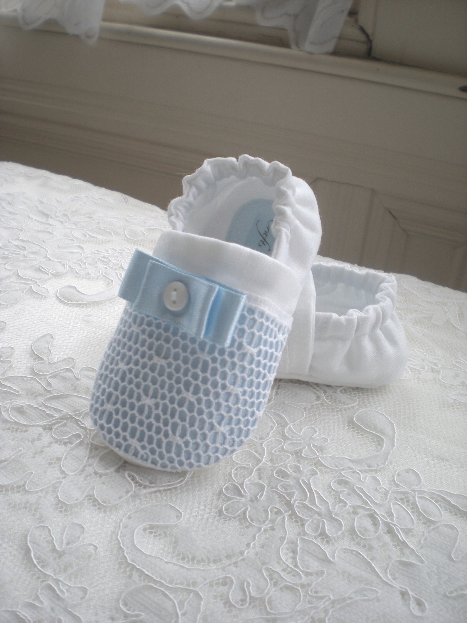 White Irish Linen Baby Boy Christening Shoes Boy Baptism Etsy