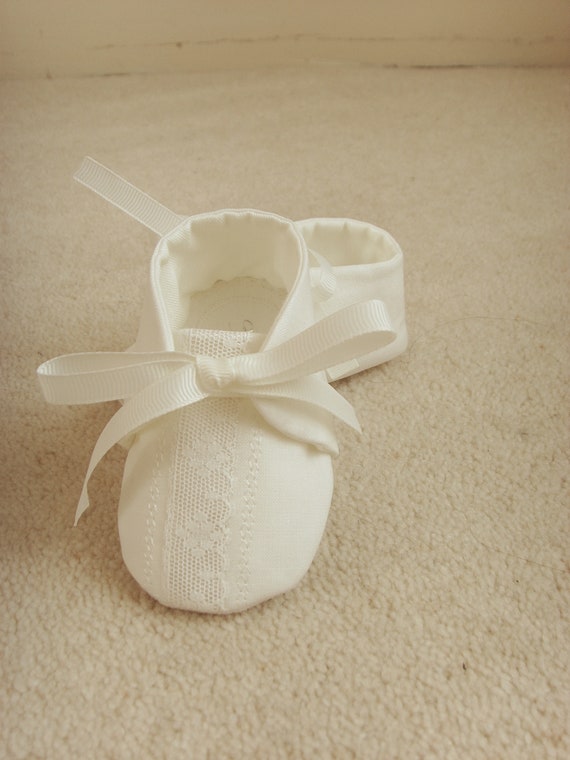 baby boy ivory christening shoes