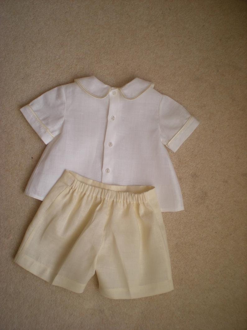 Baby Boy Outfit. White Irish Linen Set. Christening Baby Boy - Etsy UK
