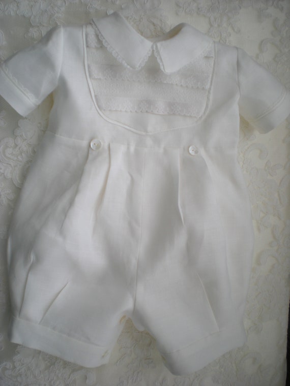 baby boy ivory romper